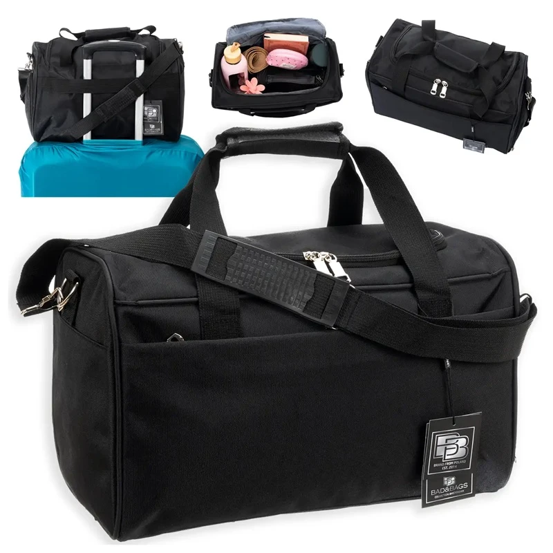 Černá prostorná taška přes rameno na dovolenou