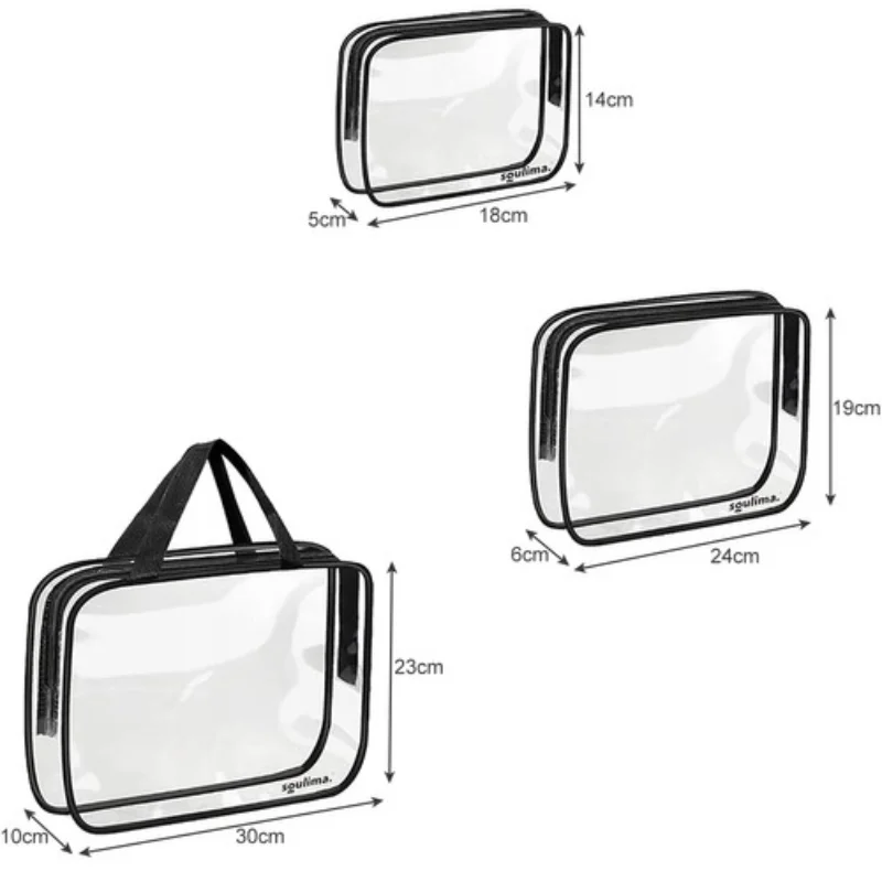 Průhledné toaletní taštičky na dovelenou