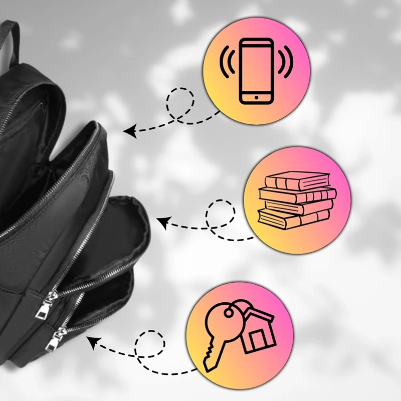 Městský dámský elegantní černý batoh DB20