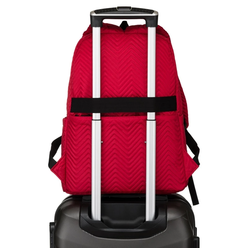 Moderní cestovní dámský batoh - červený