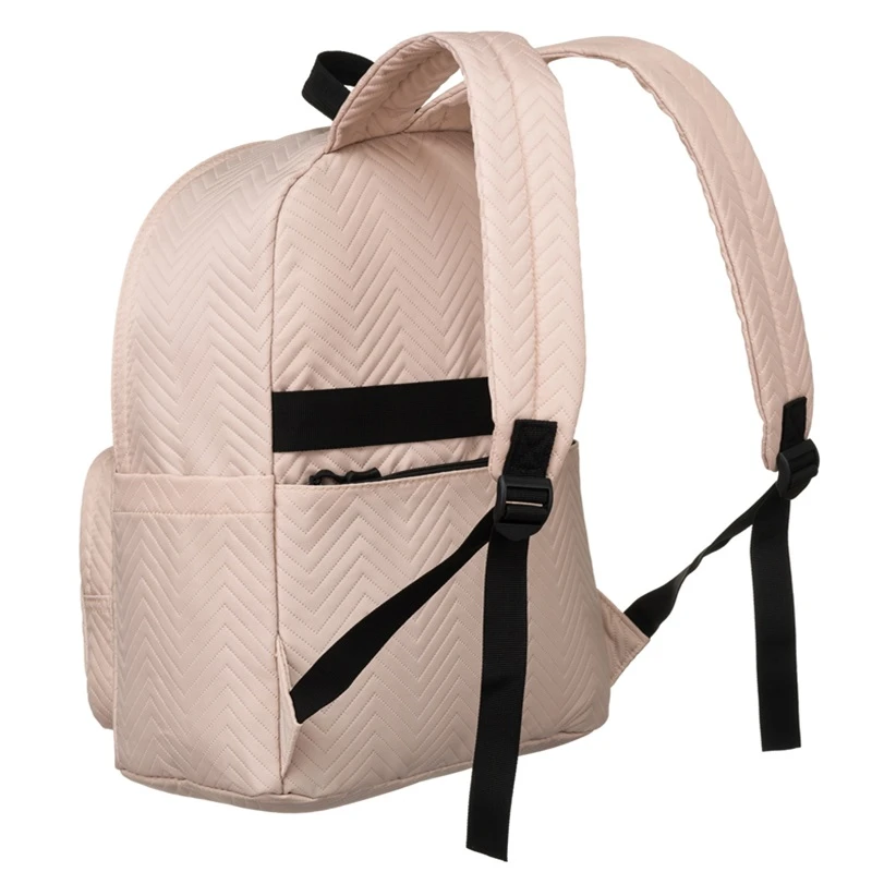 Moderní městský dámský batoh prošívaný - béžový