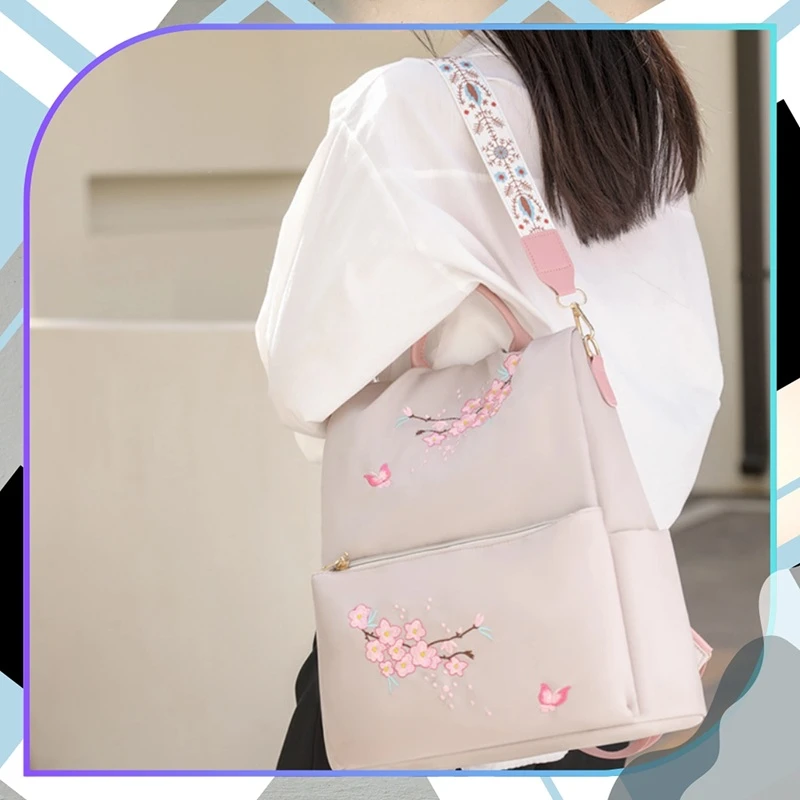 Městský stylový a praktický dámský batoh přes rameno RO105Be - béžová barva