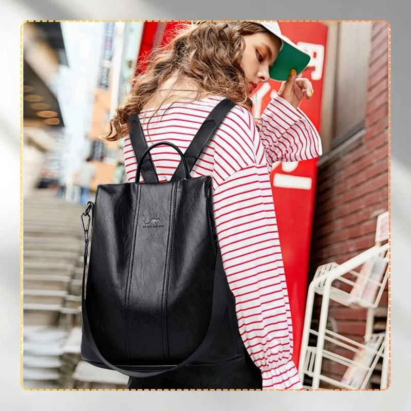 Moderní dámský kožený batoh MAGRA RX10 - elegantní zpracování