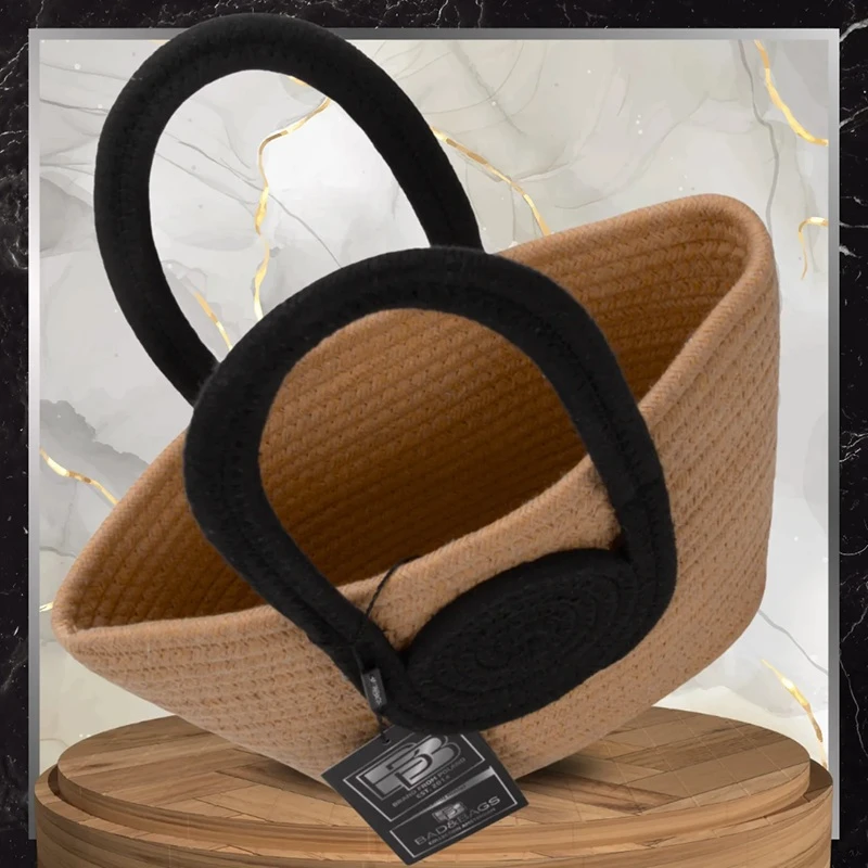 Lumaca BB7 - slaměná dámská malá kabelka - otevřená prostorná přihrádka