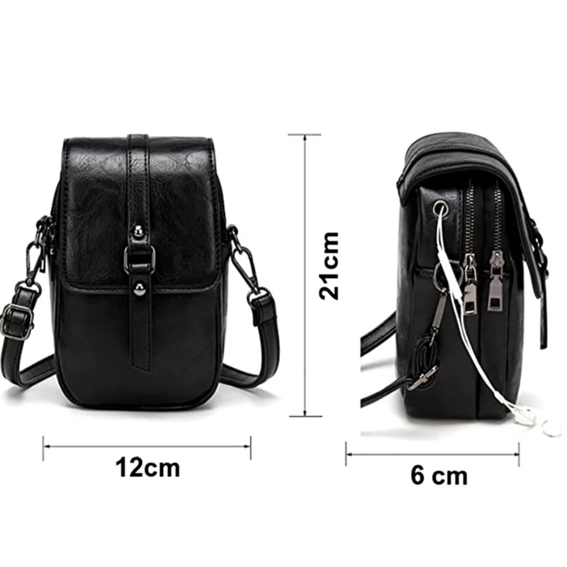 Kožené dámské kabelky přes rameno na telefon a doklady