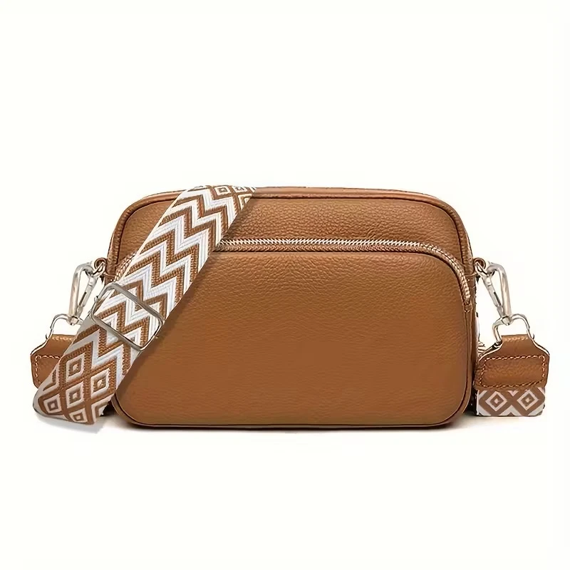 Moderní dámská hnědá crossbody kabelka do města i do práce DK105
