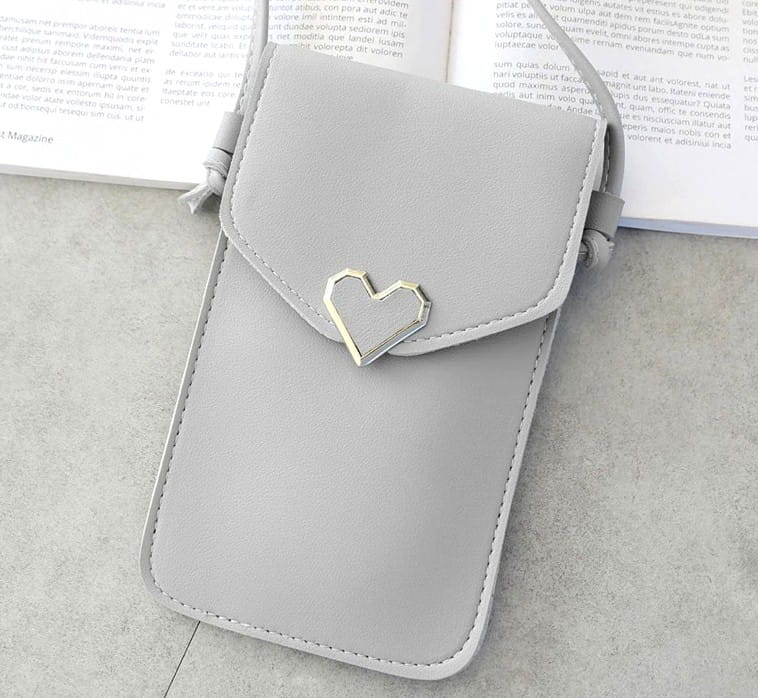 Dámská šedá kabelka na telefon