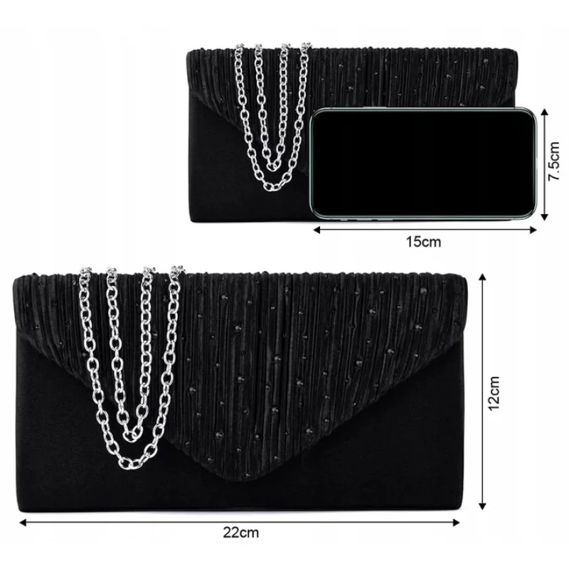 Večerní dámská kabelka do společnosti - černá