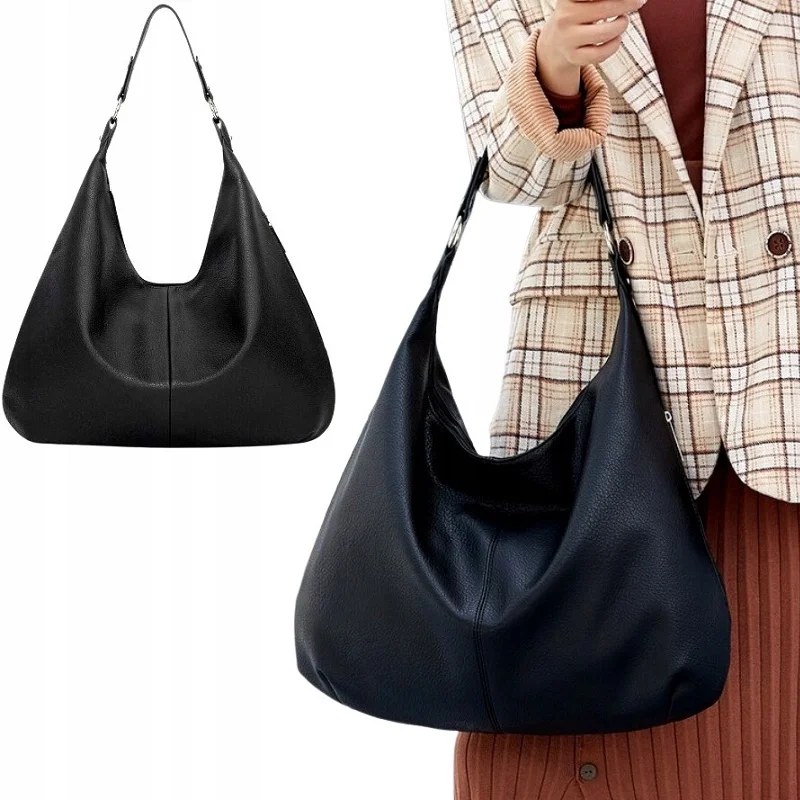 Černá velká kabelka na rameno do práce