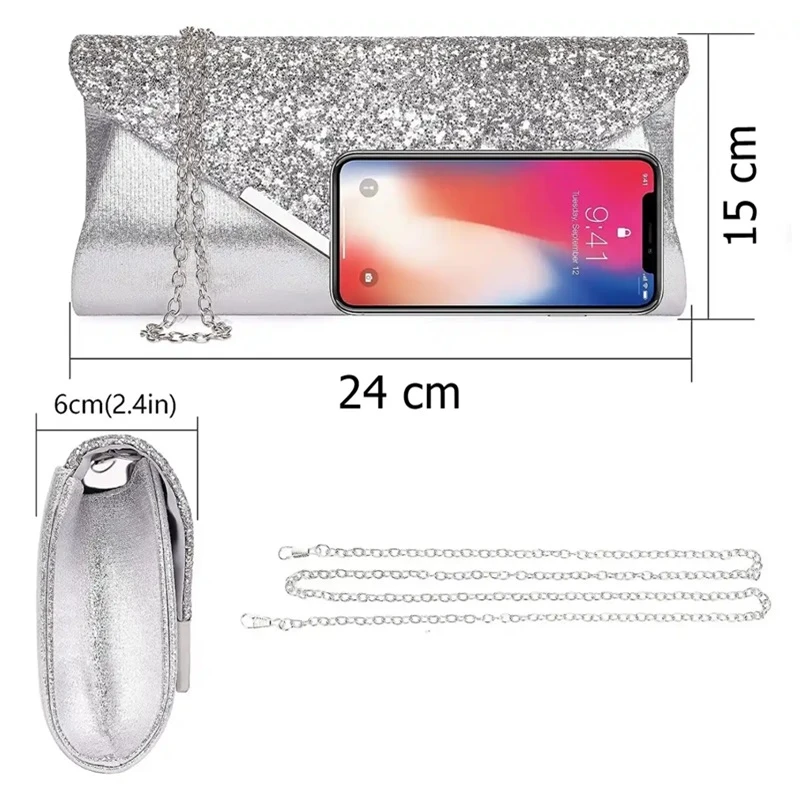 Kabelky psaníčka stříbrná, zlatá, černá barva 