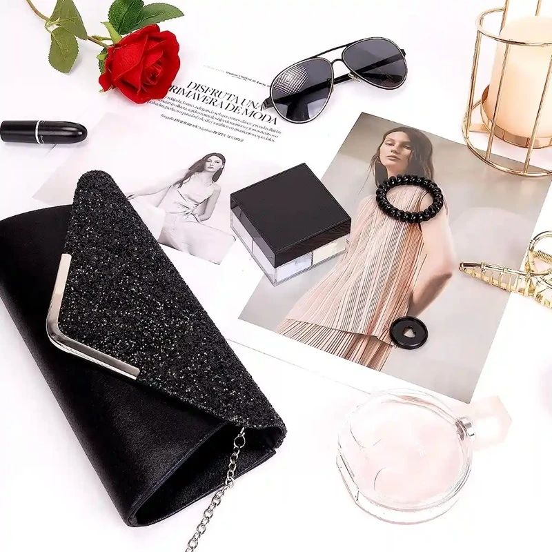 Elegantní společenská večerní kabelka psaníčko černá PS105