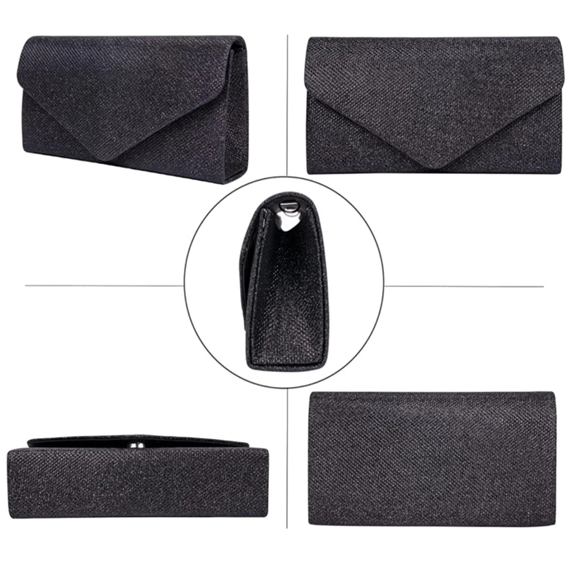 Elegantní plesová kabelka přes rameno - černá