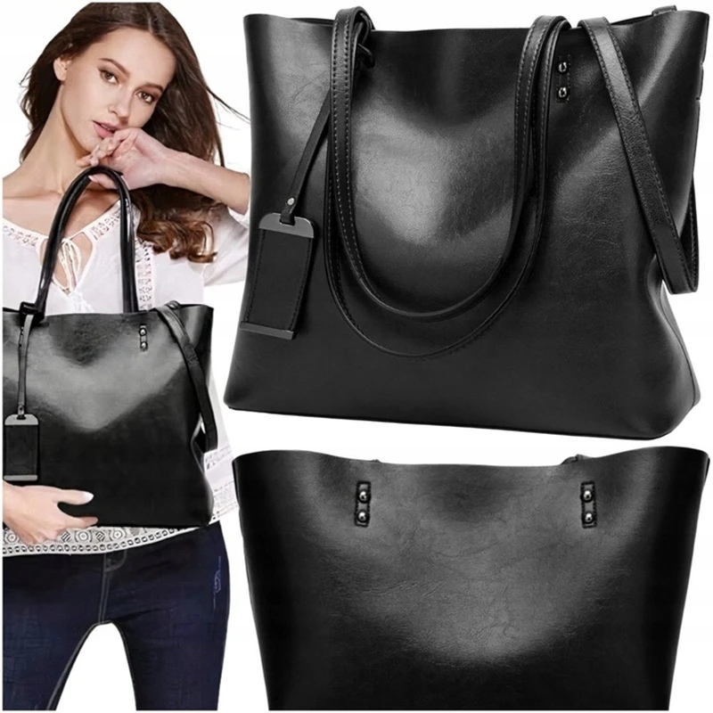 Městská elegantní dámská shopper kabelka Melito RO268B - černá