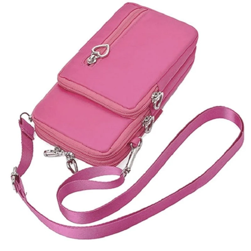 Růžová dámská taštička kabelka na telefon