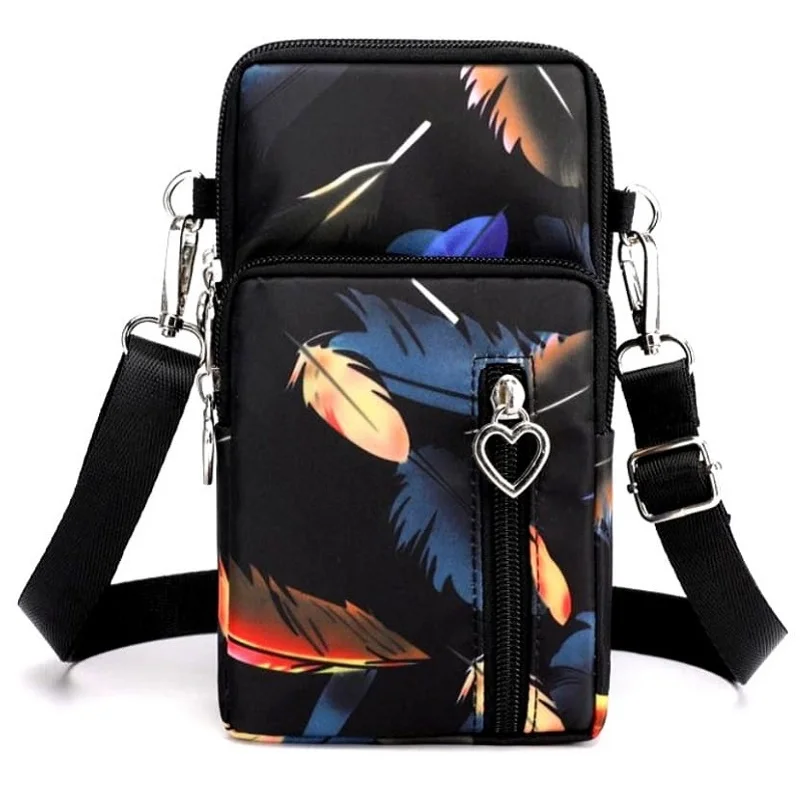 Dámská taštička na telefon přes rameno do města - PEŘÍČKA RO72C