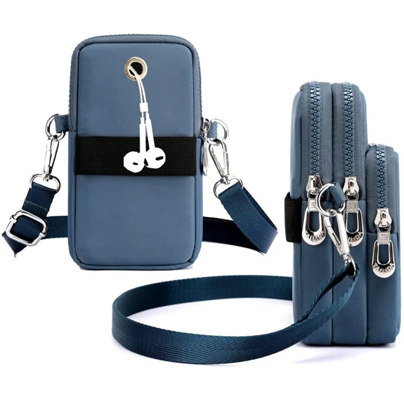 Crossbody taštička na telefon a doklady dámská modrá - ROT72M