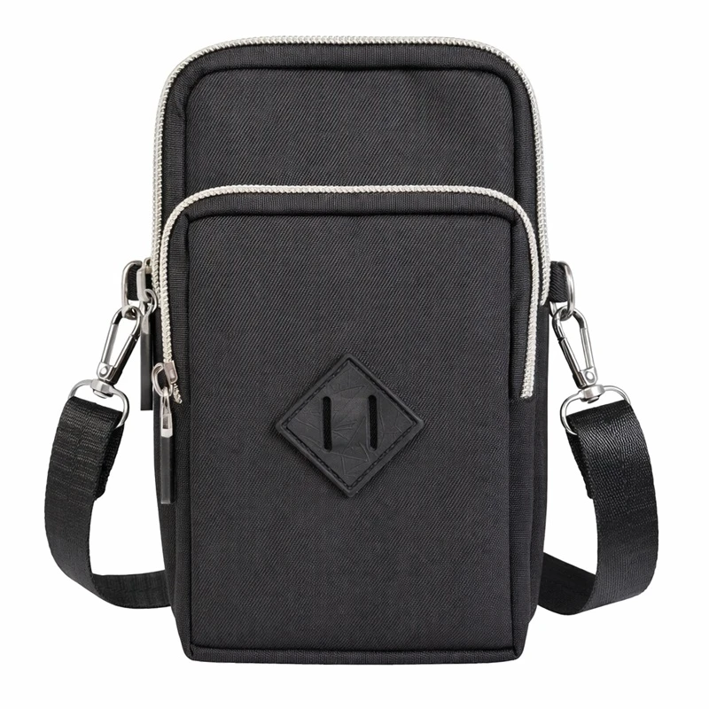 Černá malá dámská taštička přes rameno na telefon a doklady X01