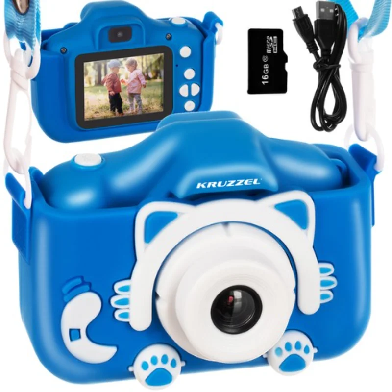 Dětský digitální modrý fotoaparát pro kluka