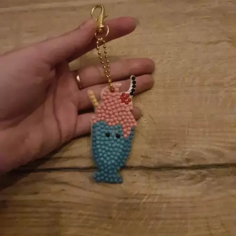 Dětská mozaiková diamantová sada pro výrobu klíčenky RO42