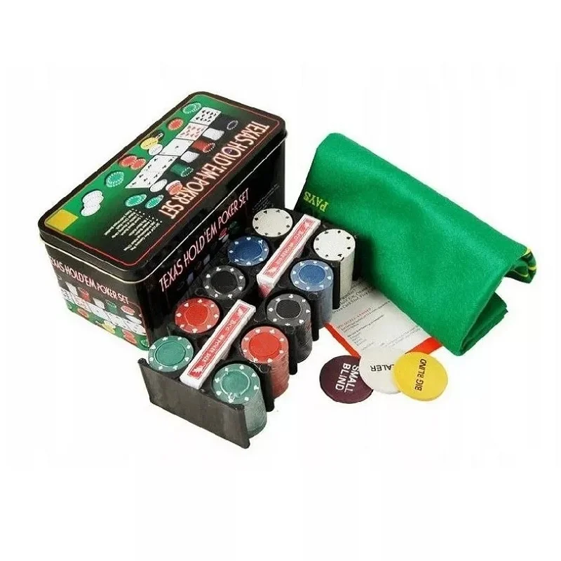 Žetony, karty - velká sada na poker