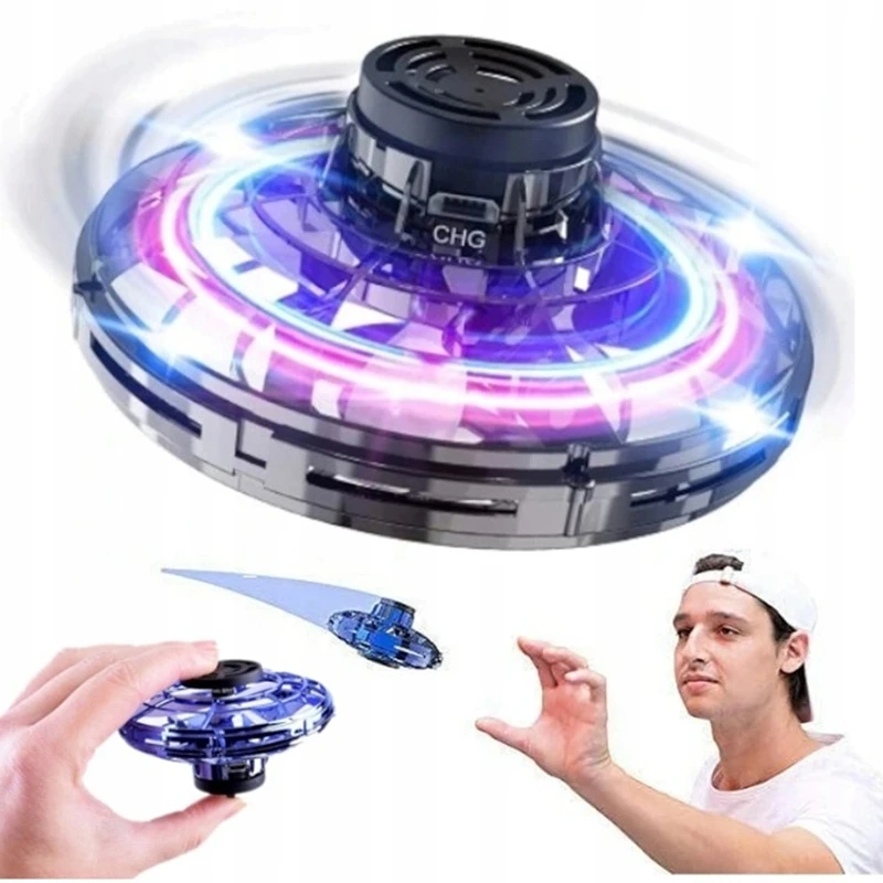 Létající LED disk UFO UF272 se svítícím efektem, ovládáním rukou a infračervenými senzory.