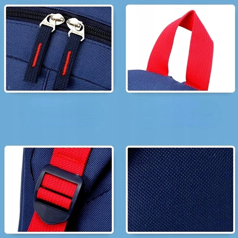 Modročervený dětský batoh pro předškoláka SUPER HRDINA A01 - kvalitní provedení