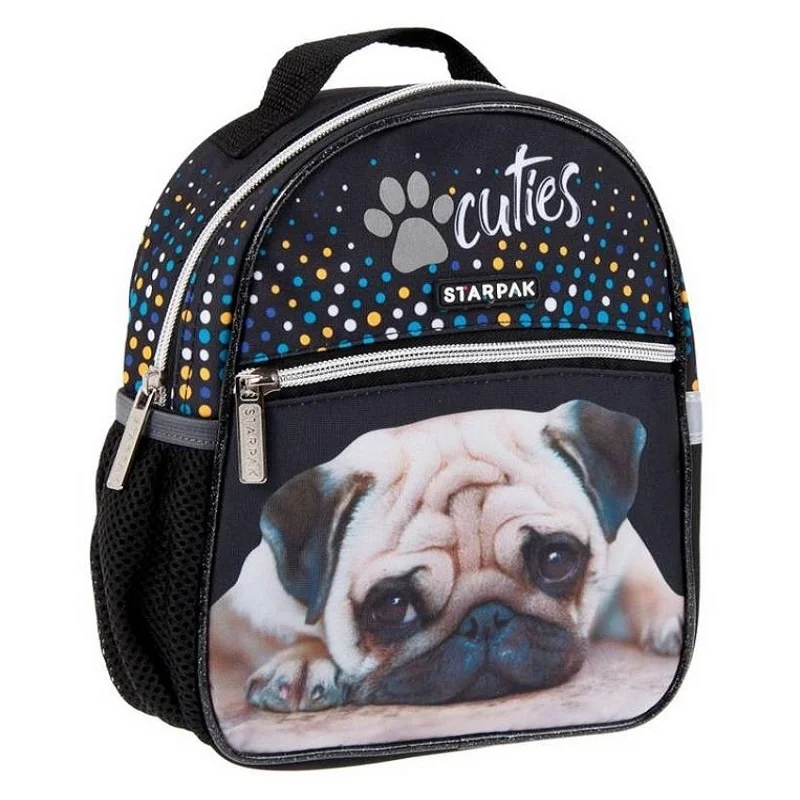 Levný batoh pro dítě s grafickým motivem psa BULLDOG