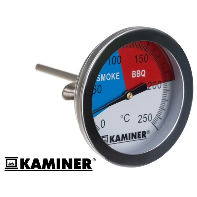 Analogový teploměr na uzení masa v udírně RO130