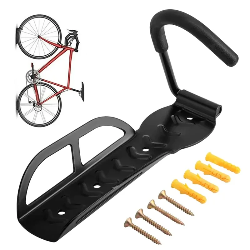 Kovový nástěnný cyklistický držák na kolo Foxter F0718 - černý, sklápěcí