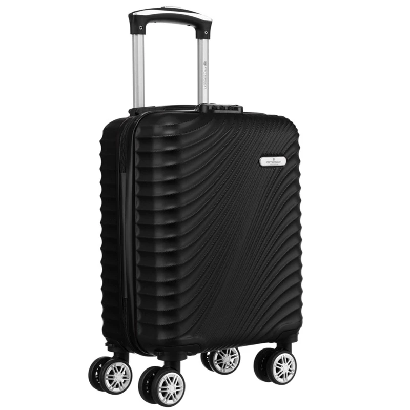 Pojízdný cestovní kufr s výsuvnou rukojetí - malý černý
