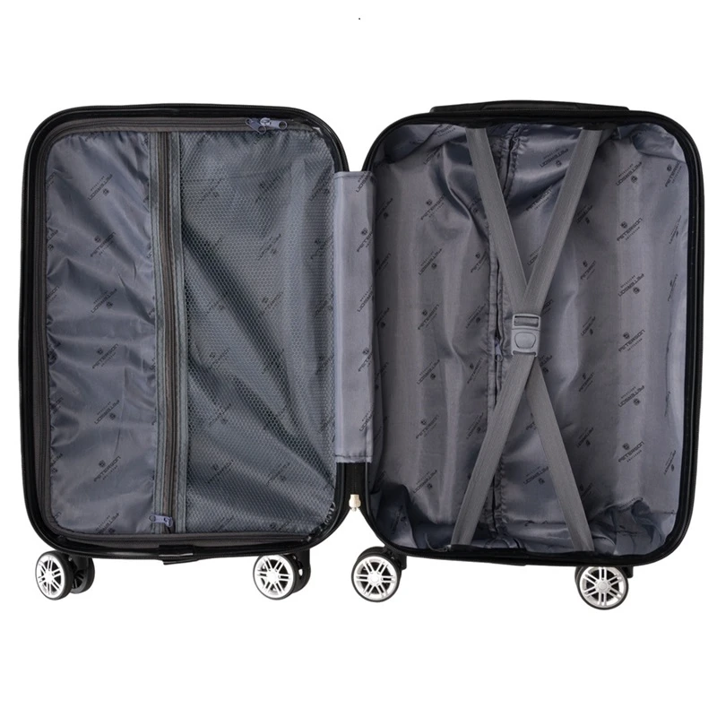 Středně velký zlatý dámský kufr na kolečkách PTM29Z