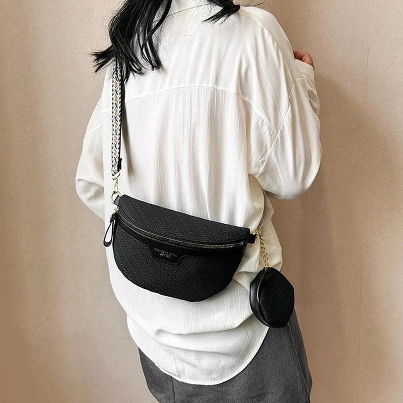 Městská crossbody ledvinka s klíčenkou přes rameno Fashion GP96