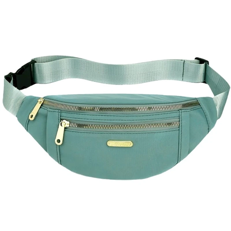 Moderní dámská zelená městská ledvinka přes rameno ZIELONA R20