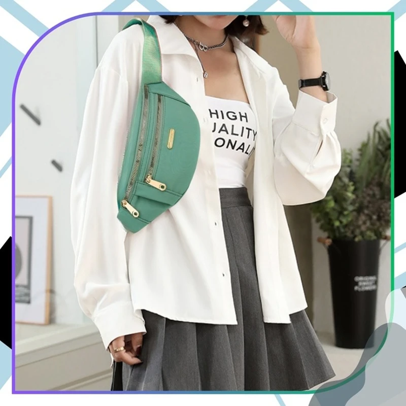 Dámská zelená ledvinka přes rameno ZIELONA R20