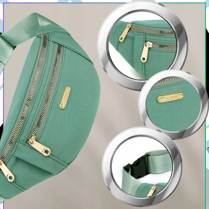 Elegantní dámská městská ledvinka v zeleném provedení ZIELONA R20