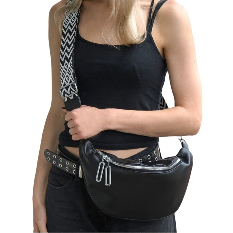 Elegantní prostorná dámská ledvinka přes rameno TRM01 - crossbody