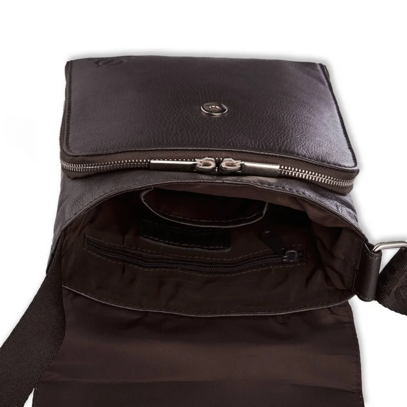 Elegantní pánská kožená hnědá taška na telefon a doklady