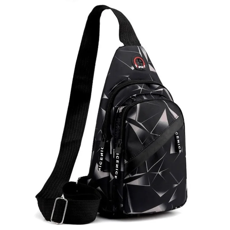 Pánský malý černý batoh na telefon a doklady přes rameno