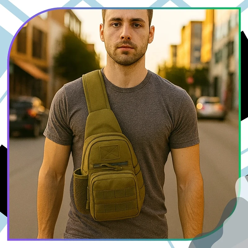 Zelený malý pánský batoh přes rameno na záda SURF PB01Z