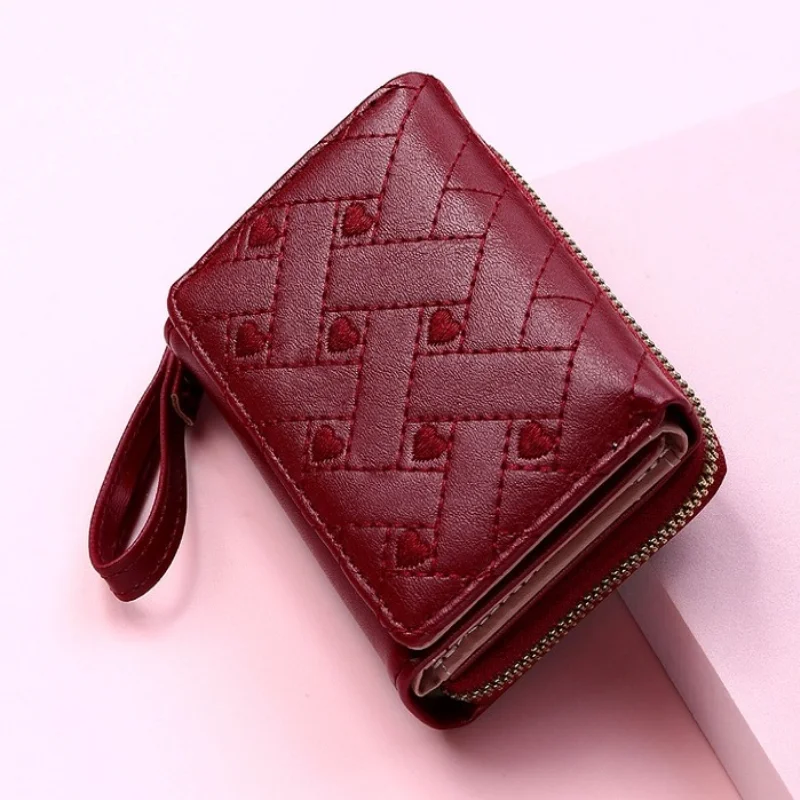Červená malá dámská peněženka do kabelky - PURSE RED25