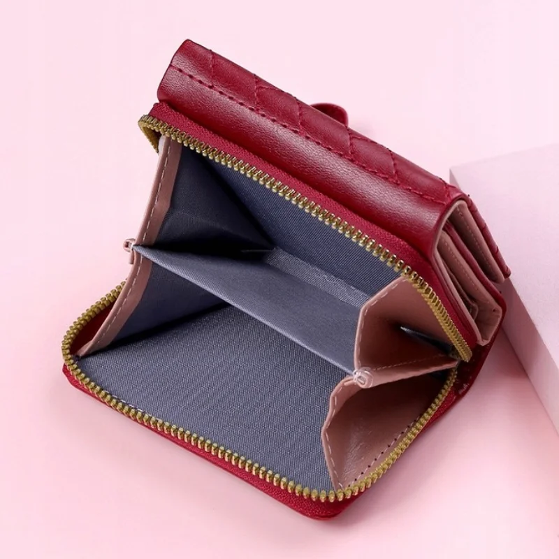 Červená dámská peněženka do kabelky PURSE RED25