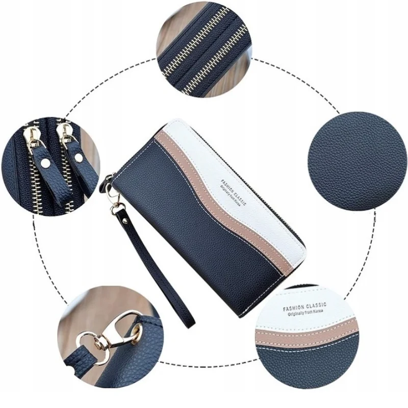 Dvojitá dámská peněženka na zip CLASSIC