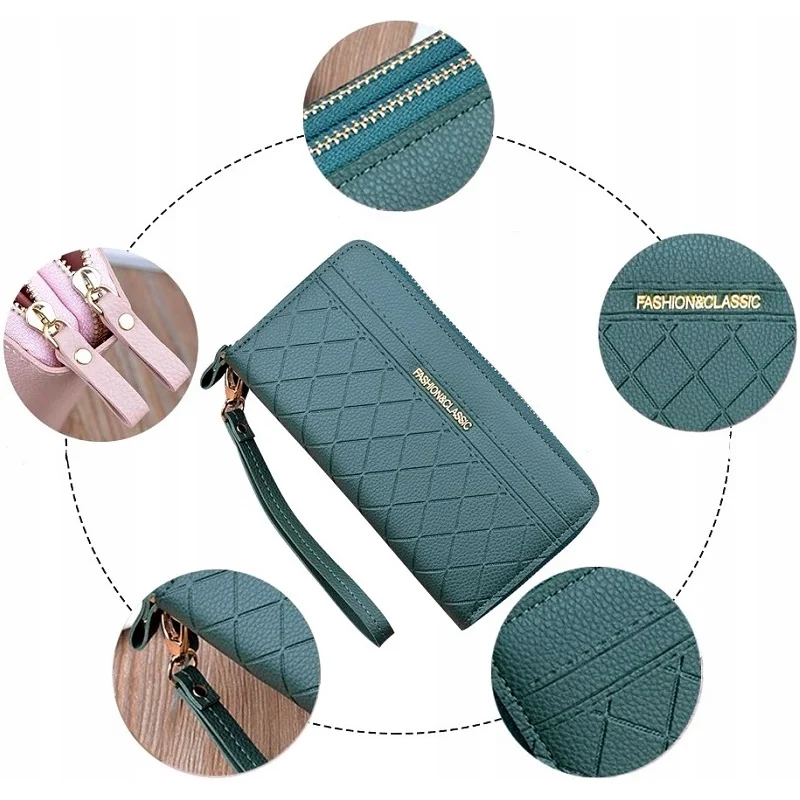 Velká a prostorná dámská peněženka - dvojitá 