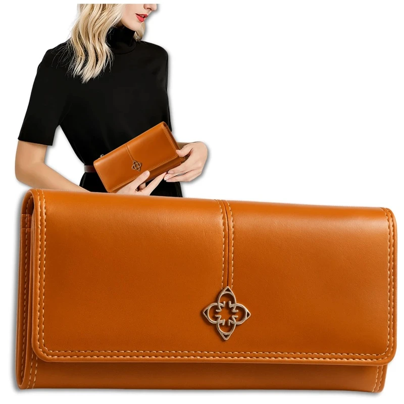 Elegantní dámská peněženka ROC11H v hnědém provedení jako stylový doplněk do kabelky pro každodenní použití.