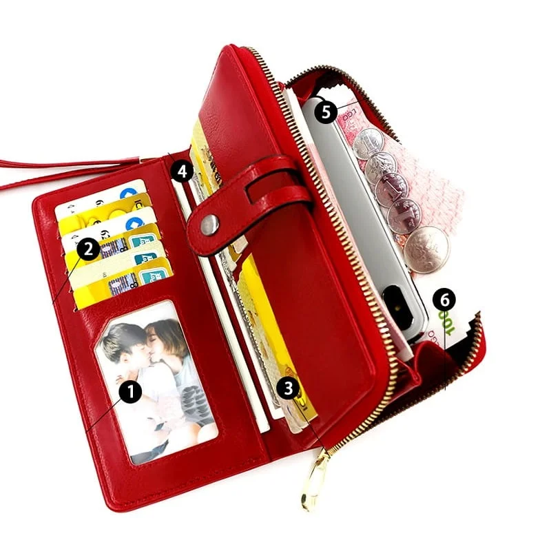 Pěkná červená dámská peněženka ROC1R