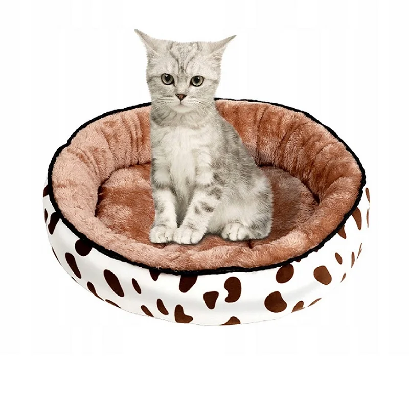 Měkký příjemný kulatý pelíšek pro kočičku - průměr 50 cm