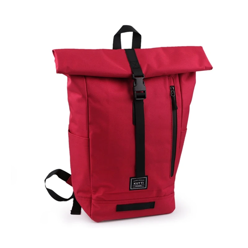 Kvalitní prostorný rolovací červený batoh 
