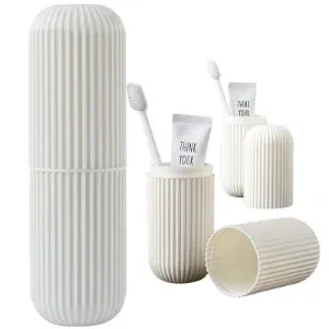 Bílé cestovní pouzdro na zubní kartáček a pastu C60B