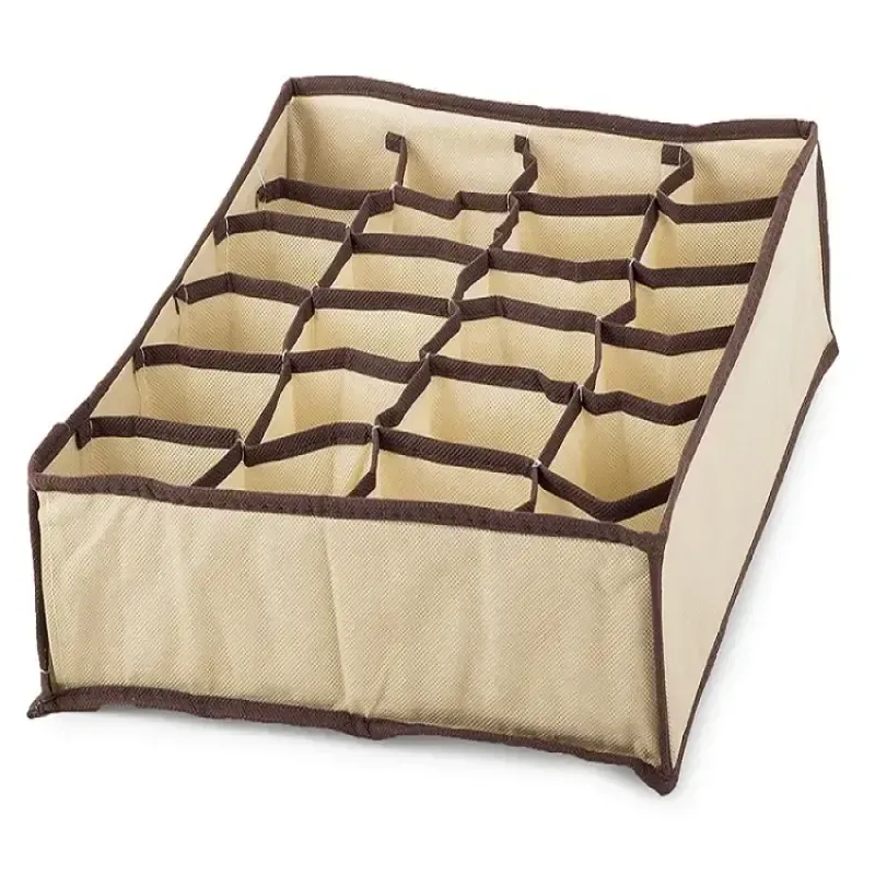 Organizér na spodní prádlo do zásuvky – textilní, více přihrádek