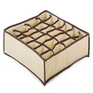 Organizér na spodní prádlo do zásuvky – textilní, více přihrádek